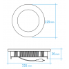 Downlight empotrar redondo 18 W blanco frío GL Iluminación